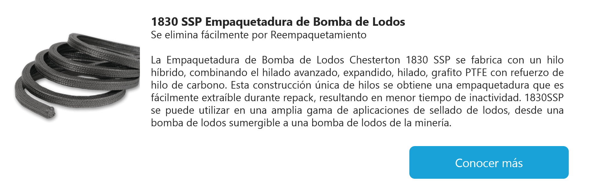 1830 SSP Empaquetadura de Bombas de Lodos